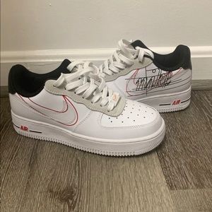 Nike Air Force 1 script swoosh